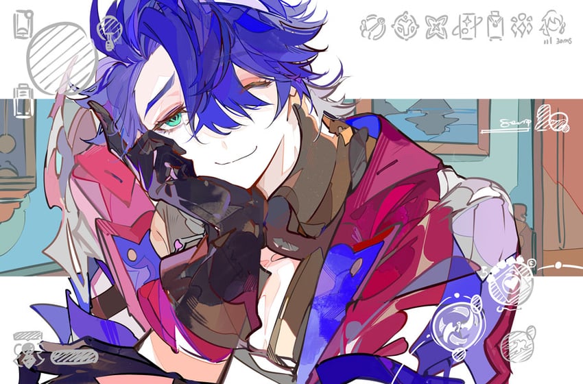 sampo koski (honkai and 1 more) drawn by ezu_(e104mjd)