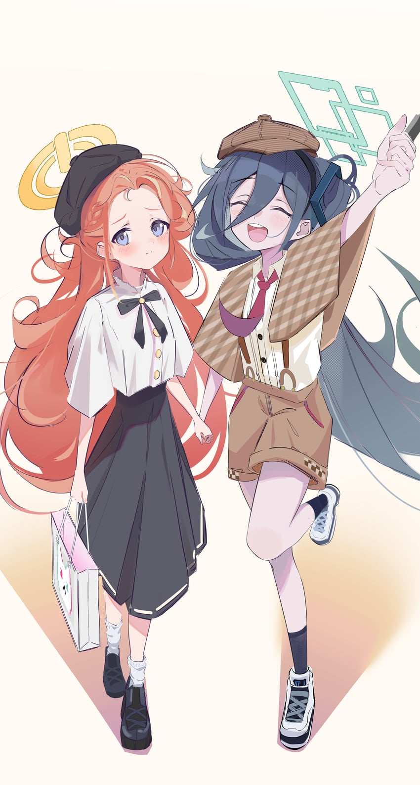 aris and yuzu (blue archive) drawn by yi_zhi_kewu_de_shuita
