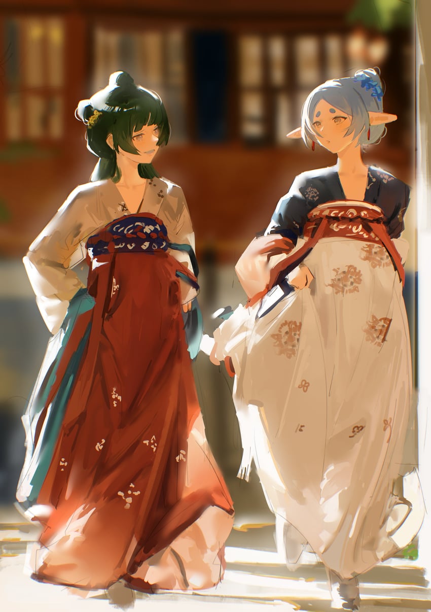 frieren and maomao (sousou no frieren and 1 more) drawn by takoyoomi