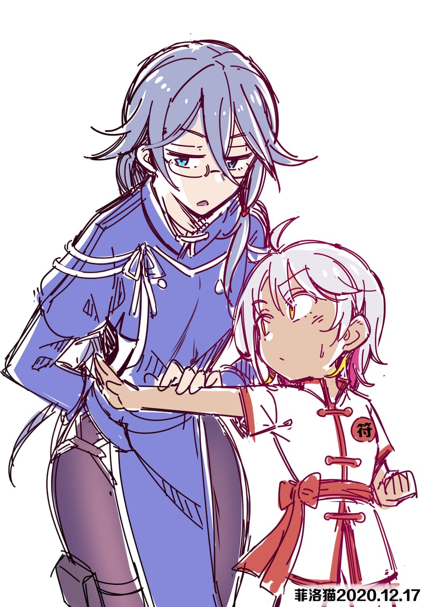 fu hua and carole peppers (honkai and 1 more) drawn by fei_luo_mao