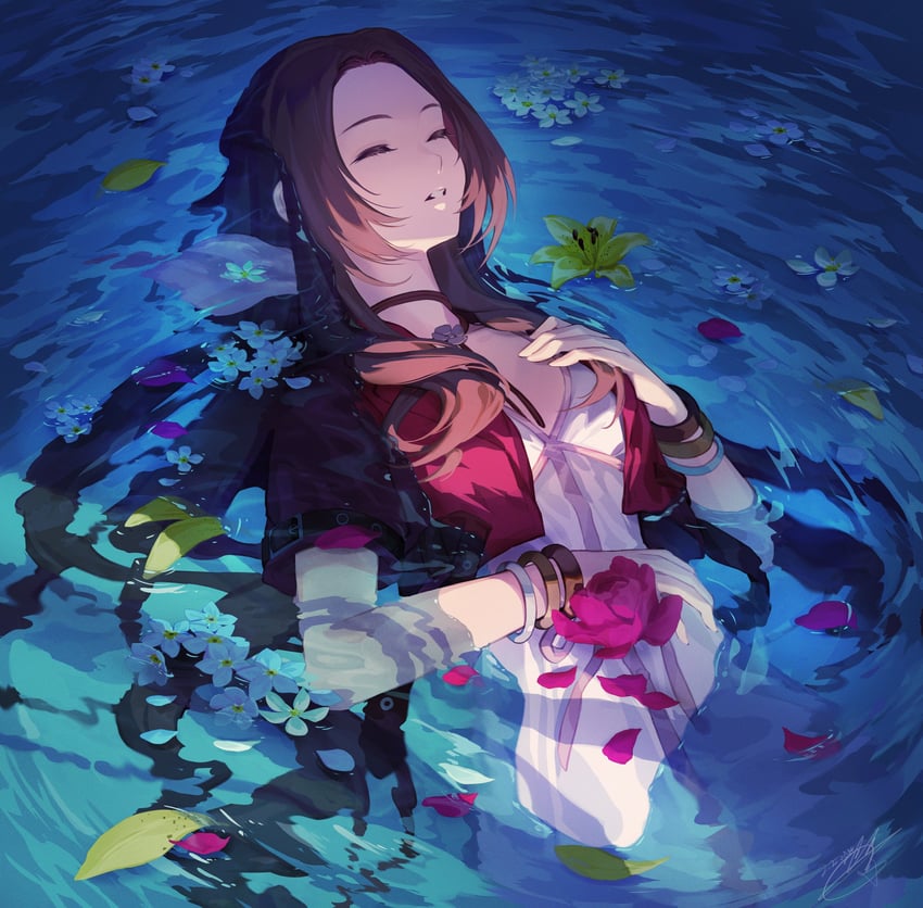 aerith gainsborough (final fantasy and 3 more) drawn by mt_(ringofive)