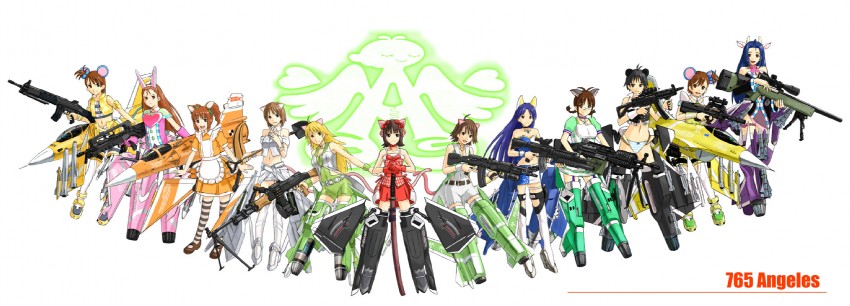 hoshii miki, kisaragi chihaya, amami haruka, kikuchi makoto, minase iori, and 7 more (idolmaster and 4 more) drawn by ganzyu_i