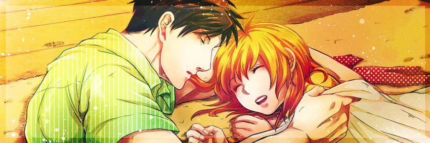 sakura chiyo and nozaki umetarou (gekkan shoujo nozaki-kun) drawn by saru-kichi