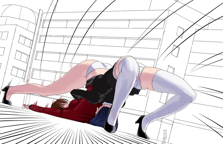 sumeragi aika, black delmo, and eri (aika and 2 more) drawn by 78_(tky8)