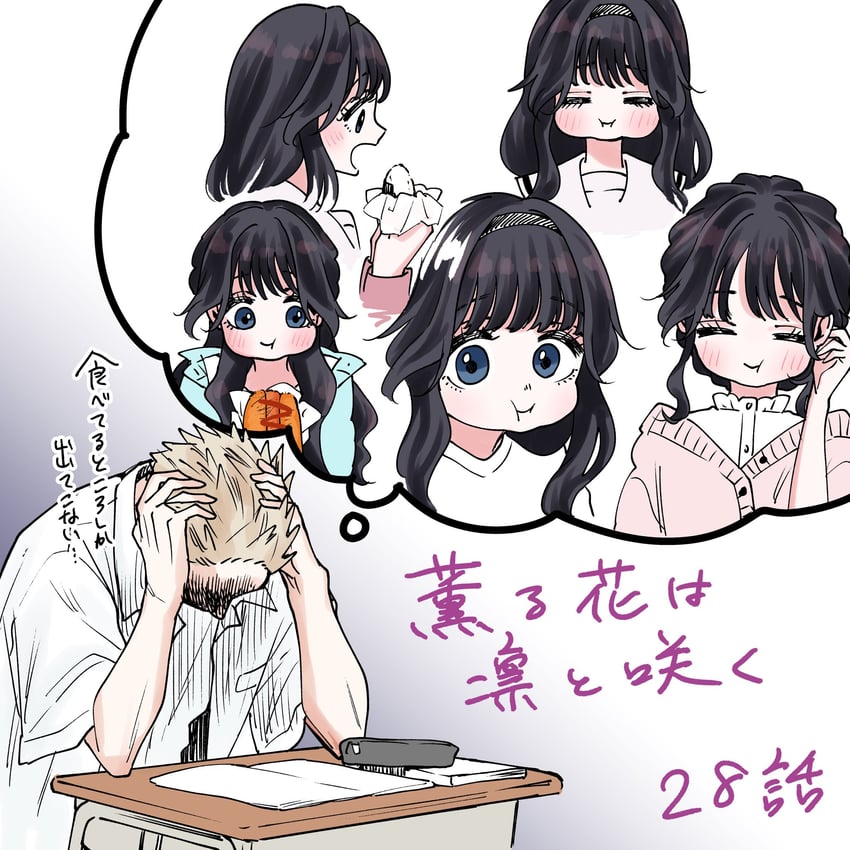 waguri kaoruko and tsumugi rintarou (kaoru hana wa rin to saku) drawn by mikami_saka