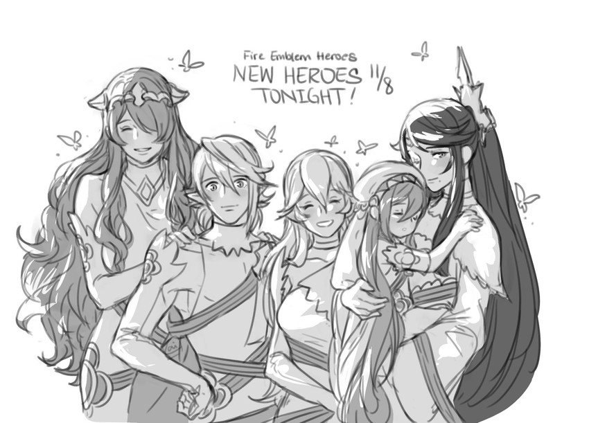 azura, female corrin, male corrin, camilla, and mikoto (fire emblem and 2 more) drawn by krazehkai