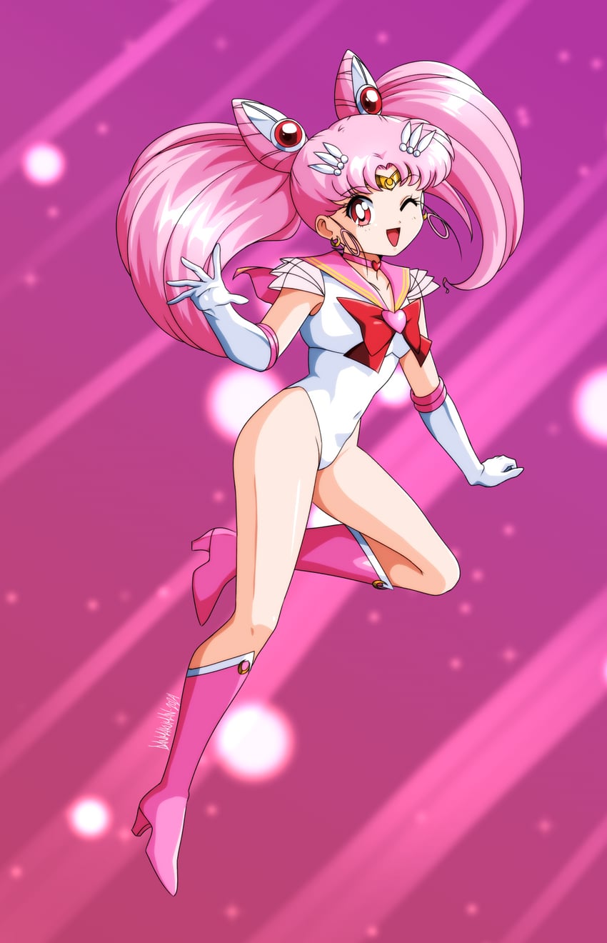 chibi usa, sailor chibi moon, and super sailor chibi moon (bishoujo senshi sailor moon) drawn by danmakuman