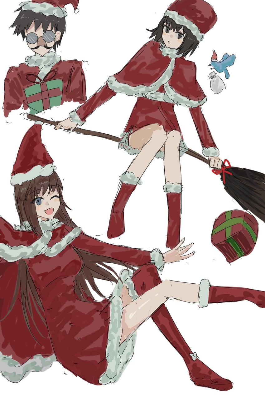 aozaki aoko, kuonji alice, lost robin rondo, and shizuki soujuurou (mahou tsukai no yoru) drawn by dongxunyu
