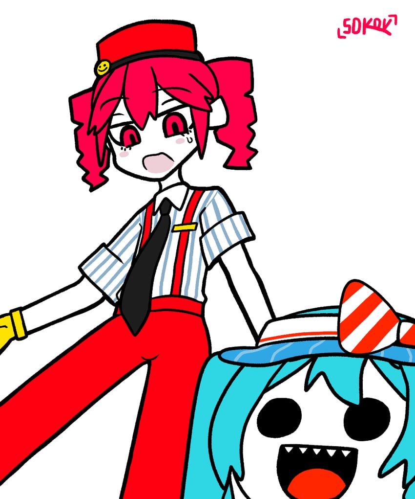 hatsune miku and kasane teto (vocaloid and 2 more) drawn by sdkaruka