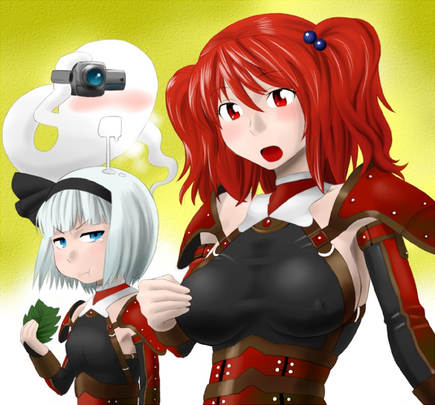 konpaku youmu and onozuka komachi (touhou and 3 more) drawn by kurirou