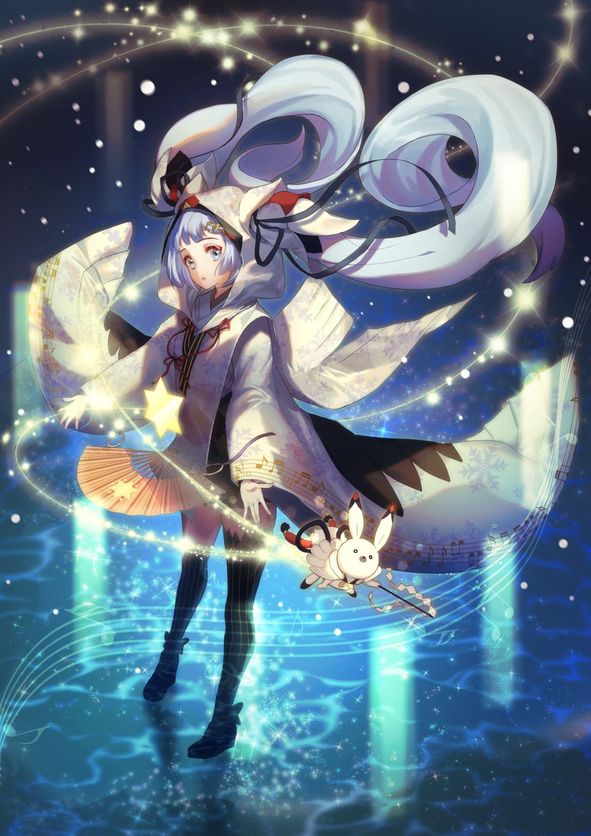 hatsune miku, yuki miku, and rabbit yukine (vocaloid) drawn by berry_(dreamoffancy)