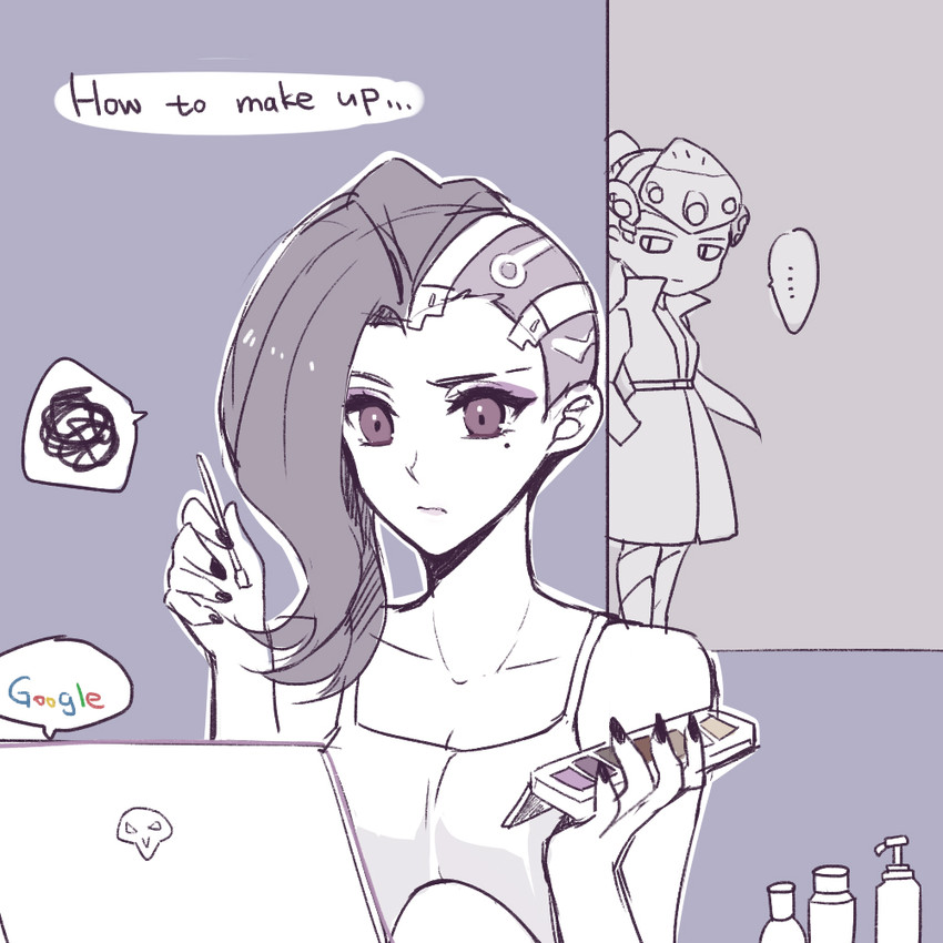 widowmaker and sombra (overwatch and 2 more) drawn by kaoruru_(sakuno2911)