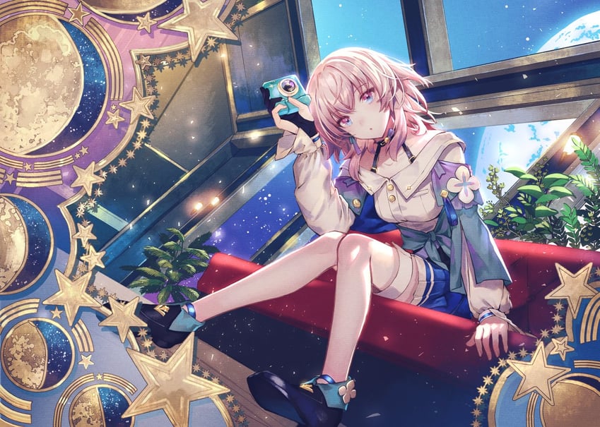 march 7th (honkai and 1 more) drawn by fujimi_nanna