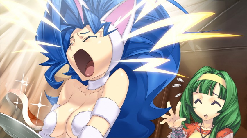 felicia and aiba mikoto (darkstalkers and 1 more) drawn by hirano_katsuyuki