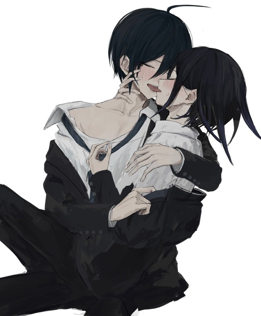oma kokichi and saihara shuichi (danganronpa and 1 more) drawn by iumi_urura