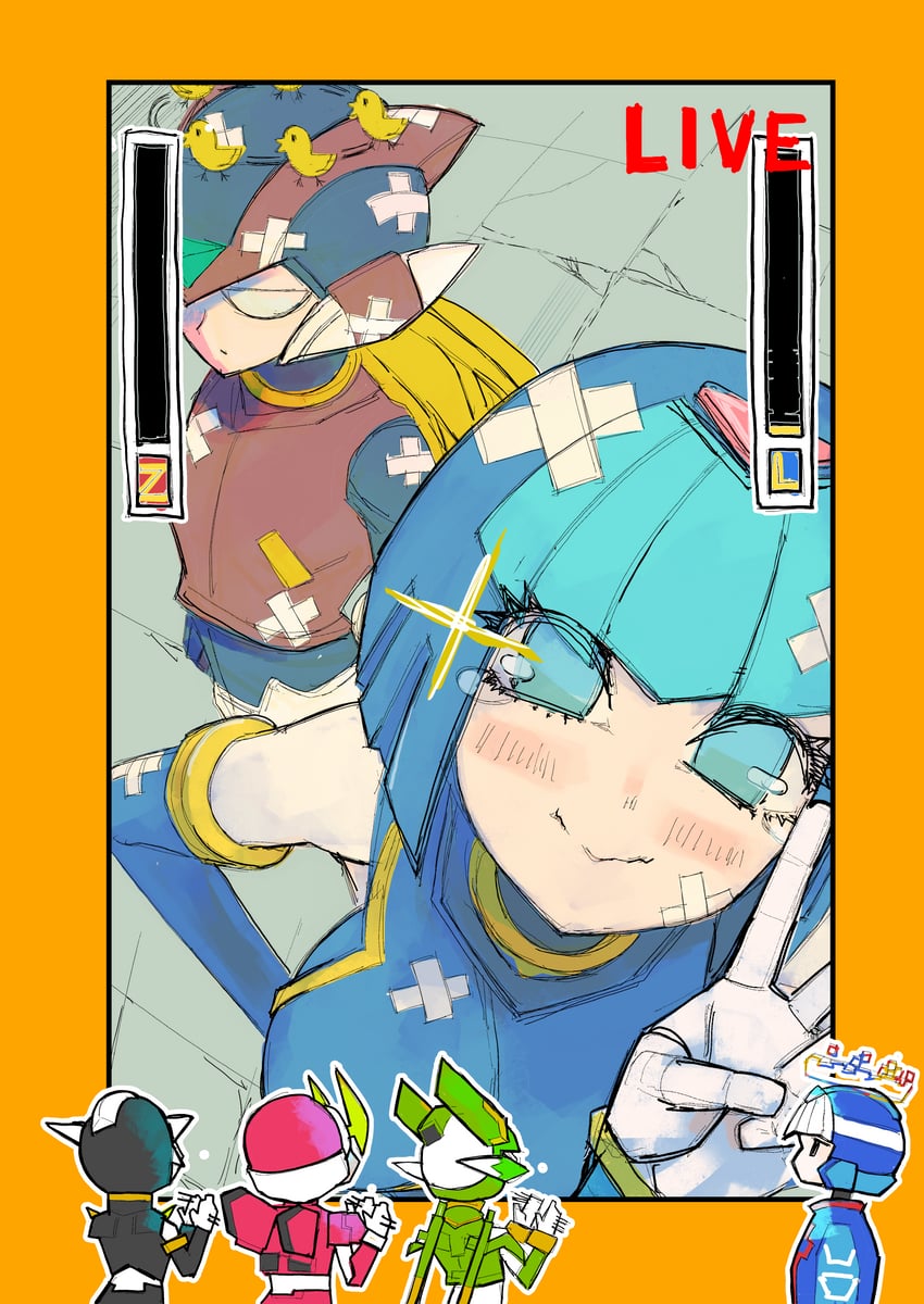 zero, x, zero(z), fairy leviathan, cyber elf x, and 3 more (mega man and 1 more) drawn by moskau999
