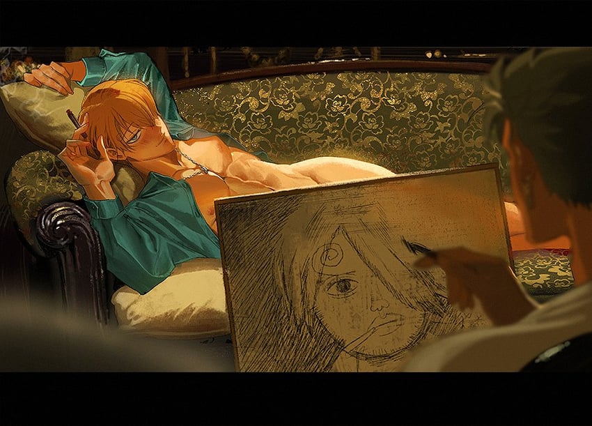 roronoa zoro and sanji (one piece and 1 more) drawn by runa_(nori31291404)