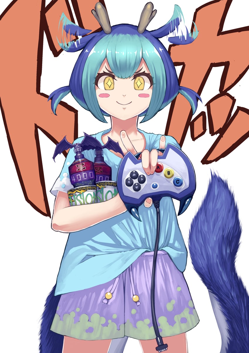 laundry dragonmaid, instant fusion, enemy controller, and nutrient z (yu-gi-oh!) drawn by rari_(badominton)