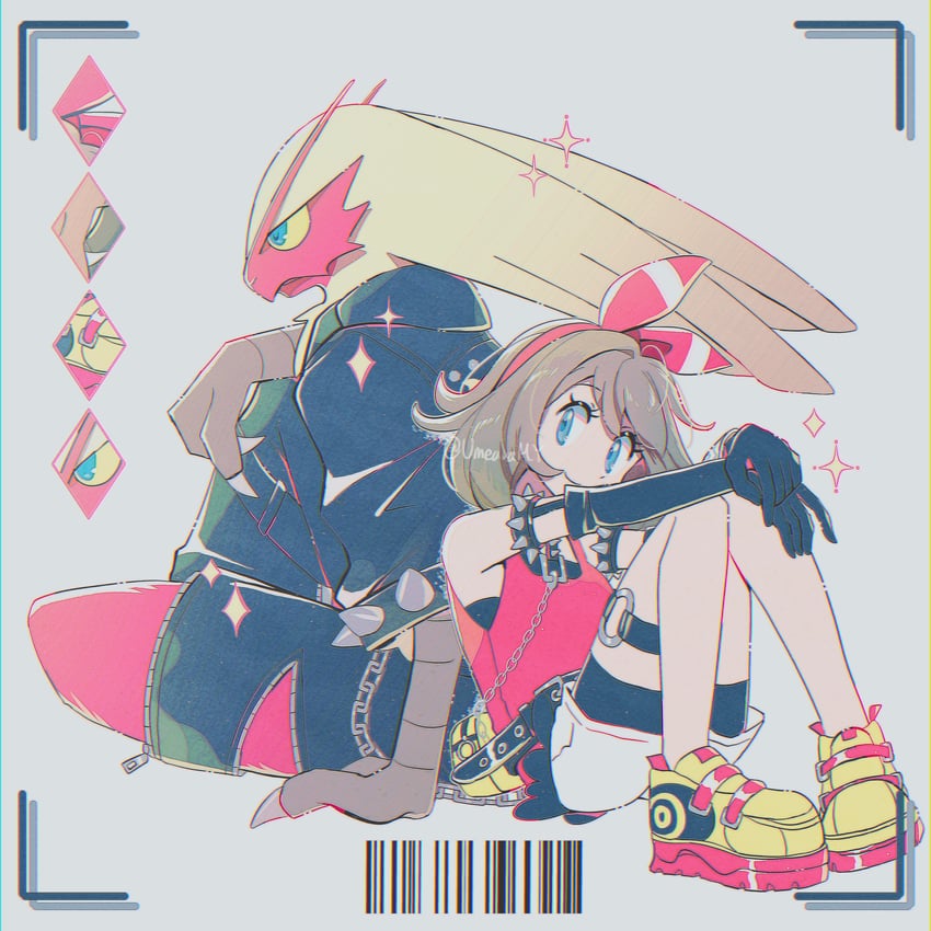 may and blaziken (pokemon and 1 more) drawn by fukkatsu_no_maya