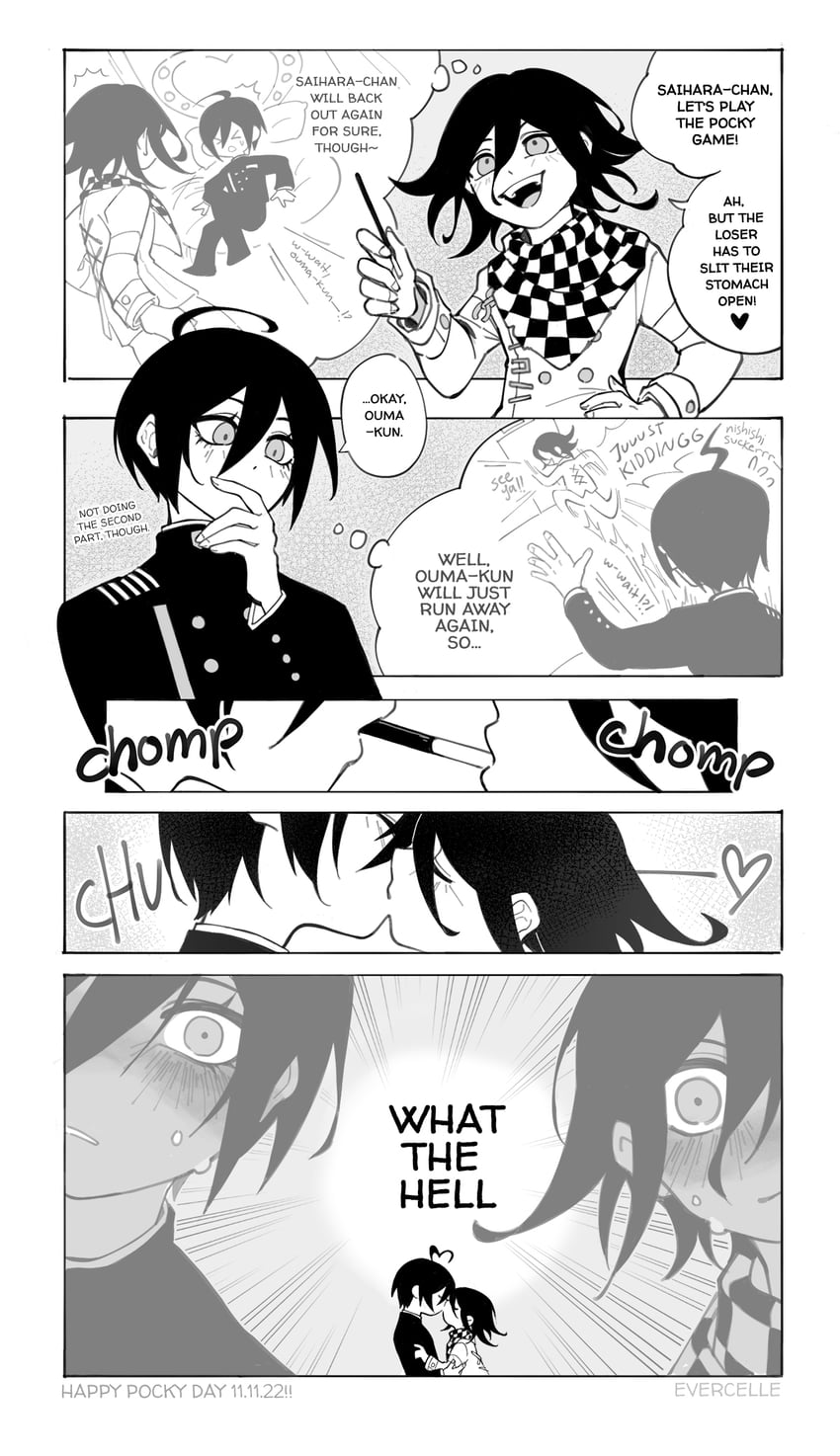 oma kokichi and saihara shuichi (danganronpa and 1 more) drawn by evercelle