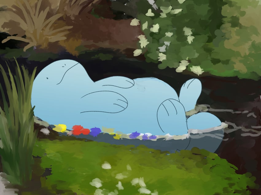 quagsire (pokemon and 1 more) drawn by pic_koiwai