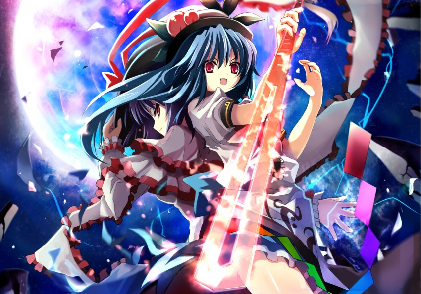 hinanawi tenshi and nagae iku (touhou) drawn by shino_(eefy)