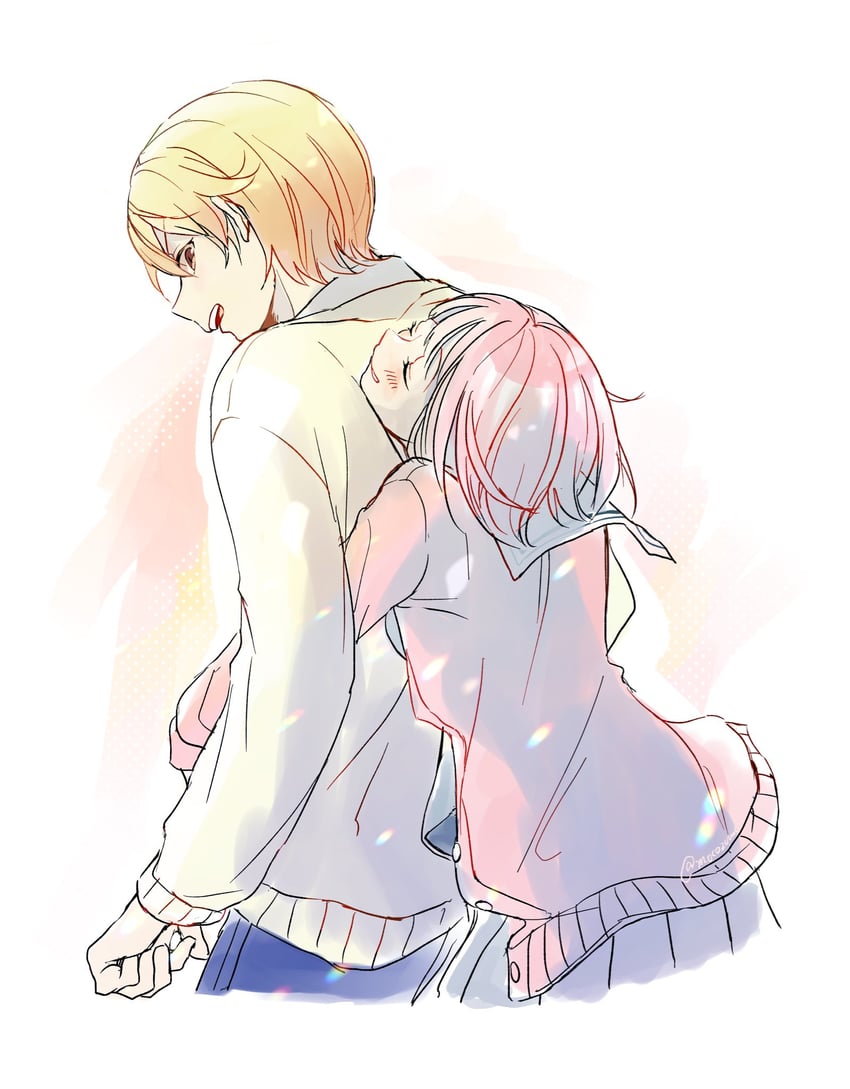 ootori emu and tenma tsukasa (project sekai) drawn by momomo_(m0_3)