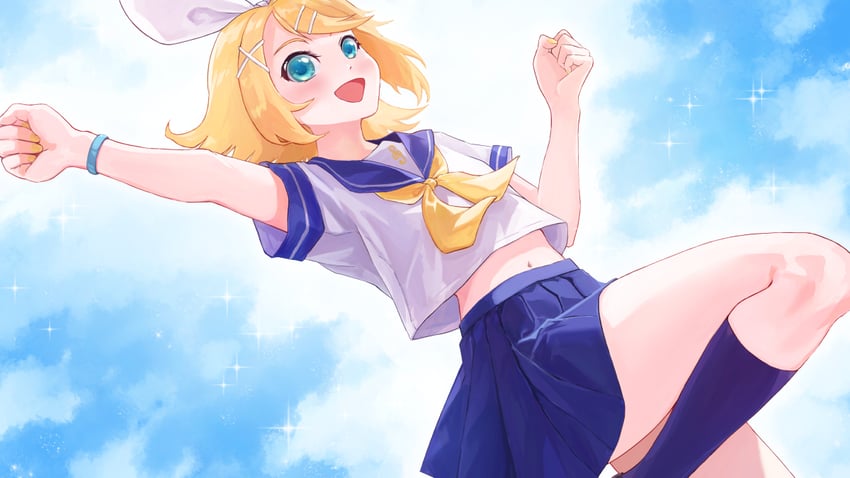 kagamine rin (vocaloid) drawn by harumaron_123