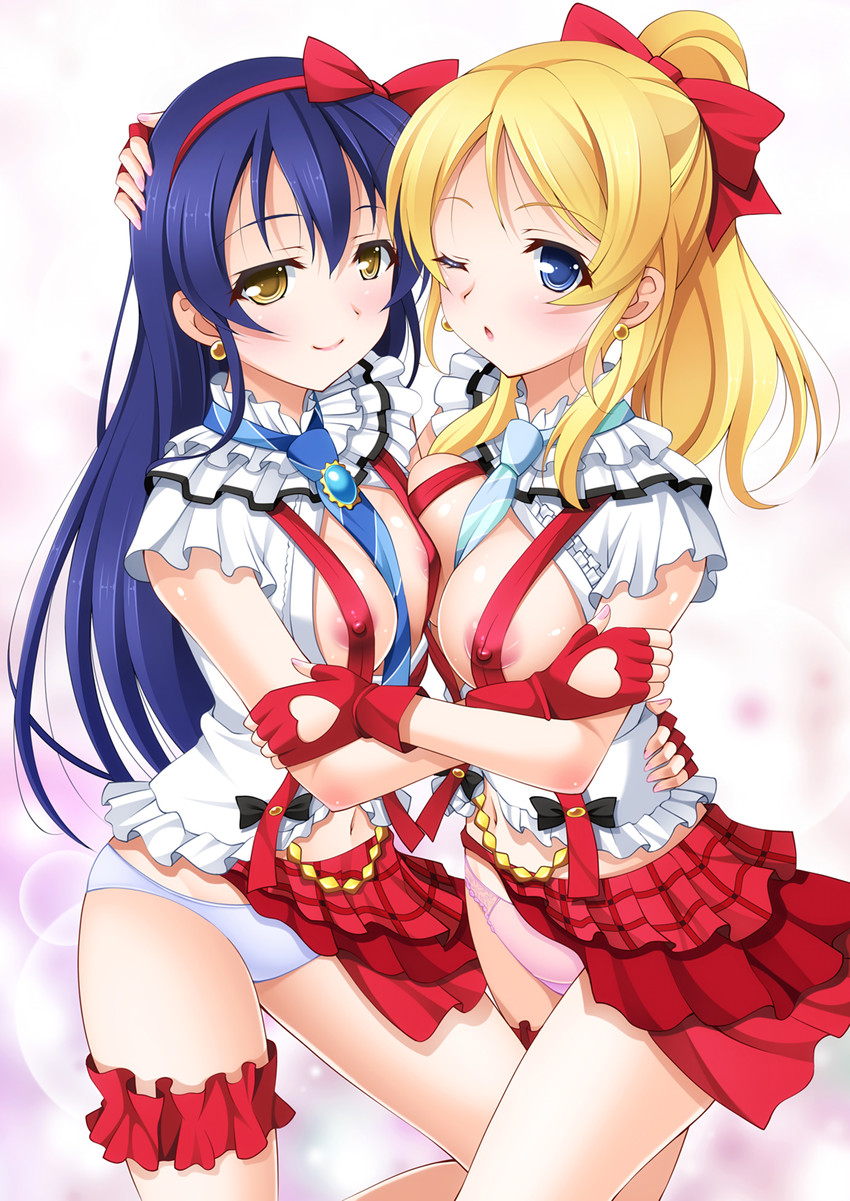 sonoda umi and ayase eli (love live! and 1 more) drawn by narutaki_shin
