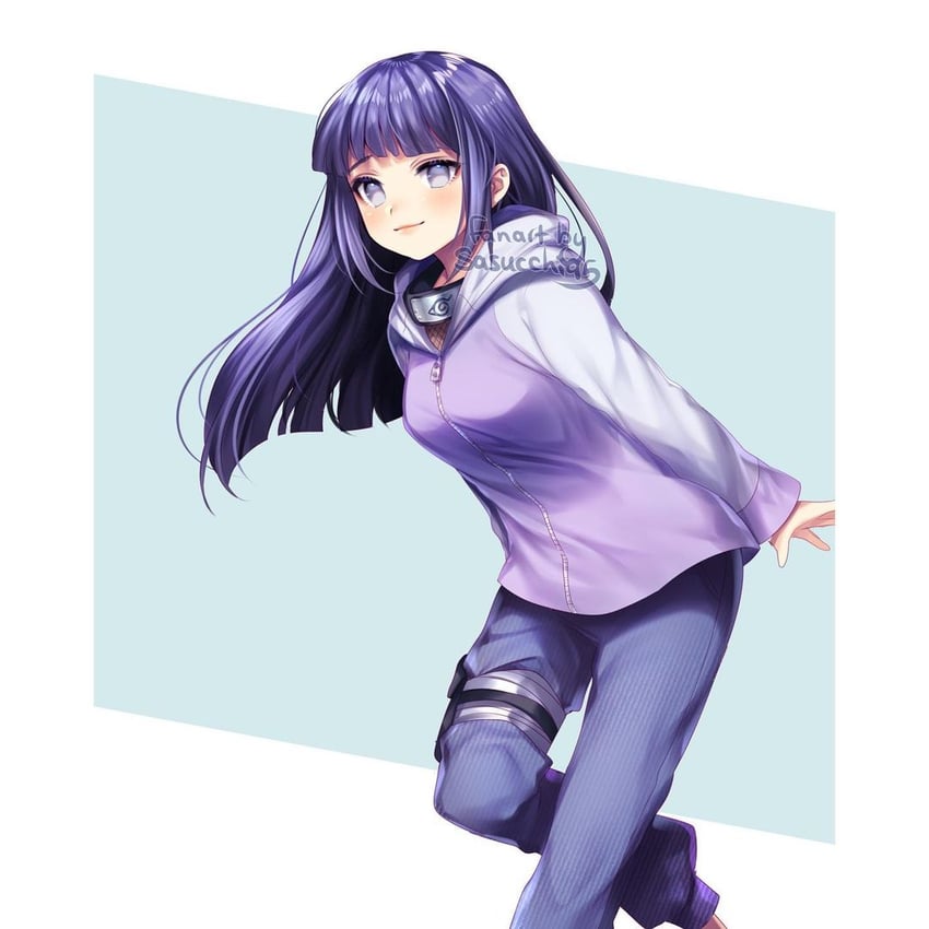 hyuuga hinata (naruto and 1 more) drawn by sasucchi95
