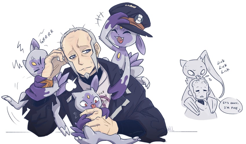 ingo, sneasler, and hisuian sneasel (pokemon and 1 more) drawn by wendylizard
