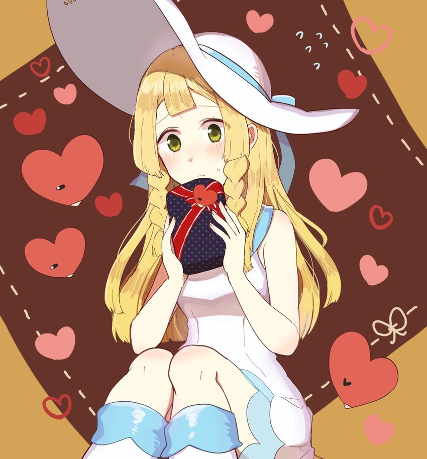 lillie and luvdisc (pokemon and 1 more) drawn by wasukii