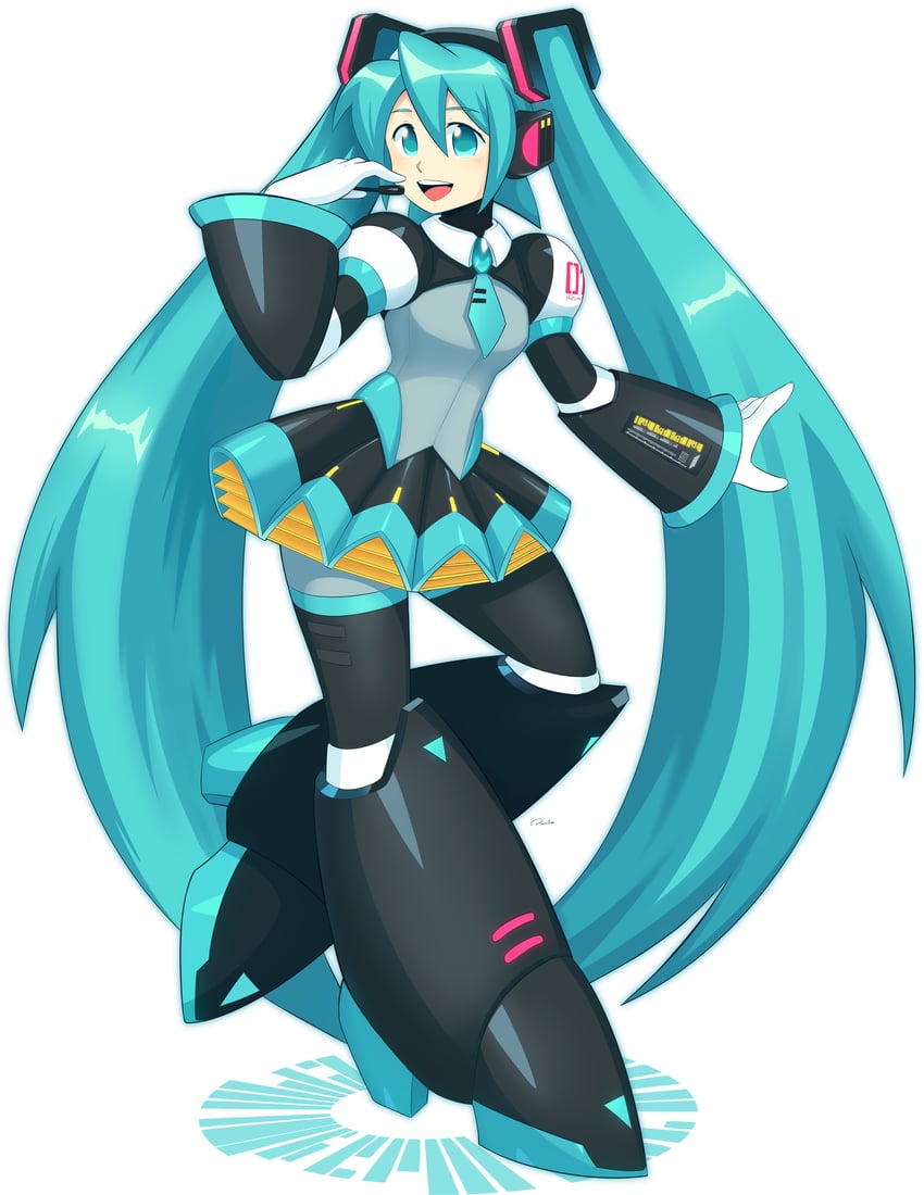 hatsune miku (vocaloid and 2 more) drawn by drawloverlala