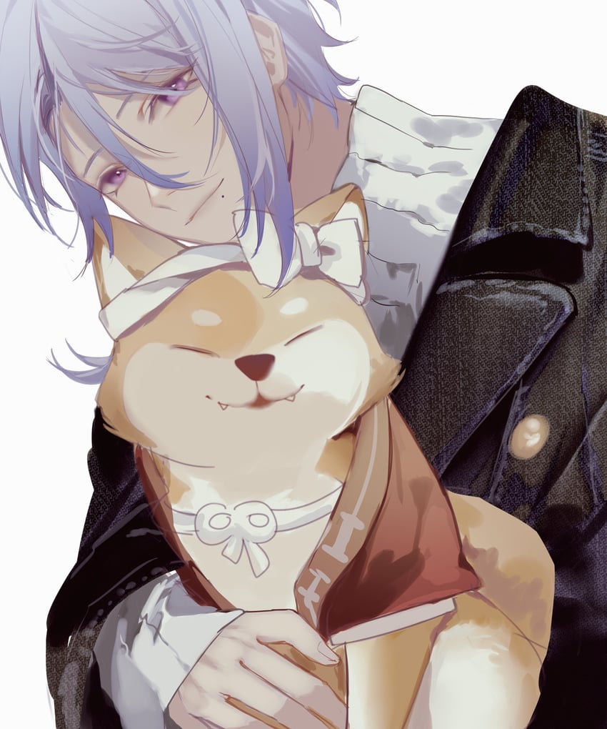 kamisato ayato and taroumaru (genshin impact) drawn by to_e