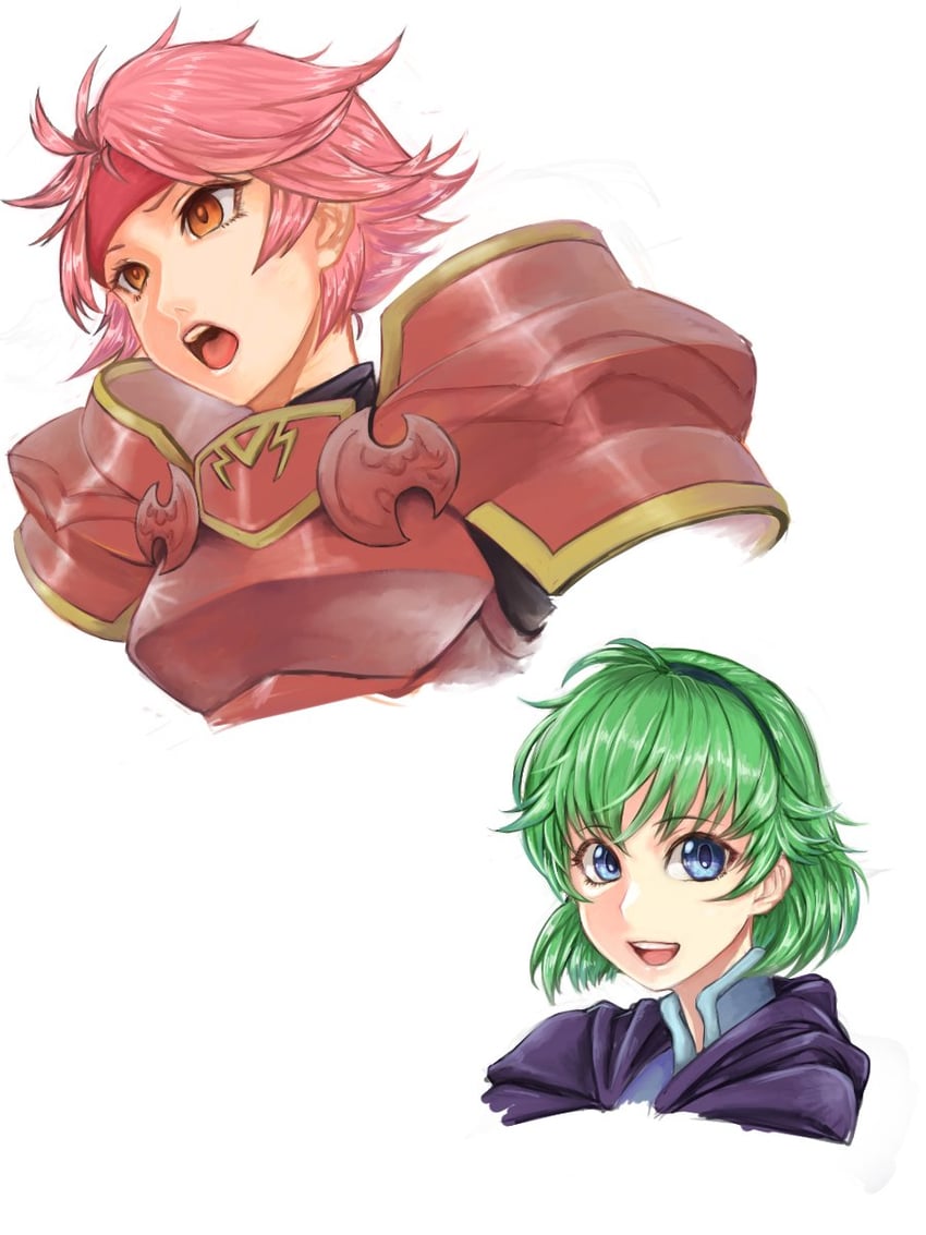 nino and gwendolyn (fire emblem and 2 more) drawn by pocari66