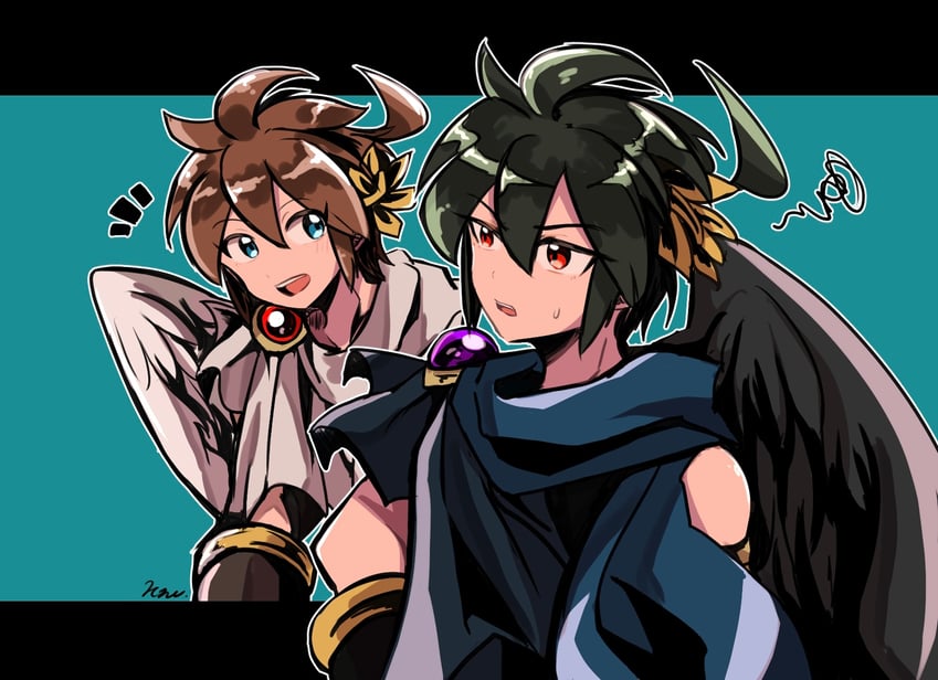pit and dark pit (kid icarus and 1 more) drawn by rune_(ruupokesmash54)
