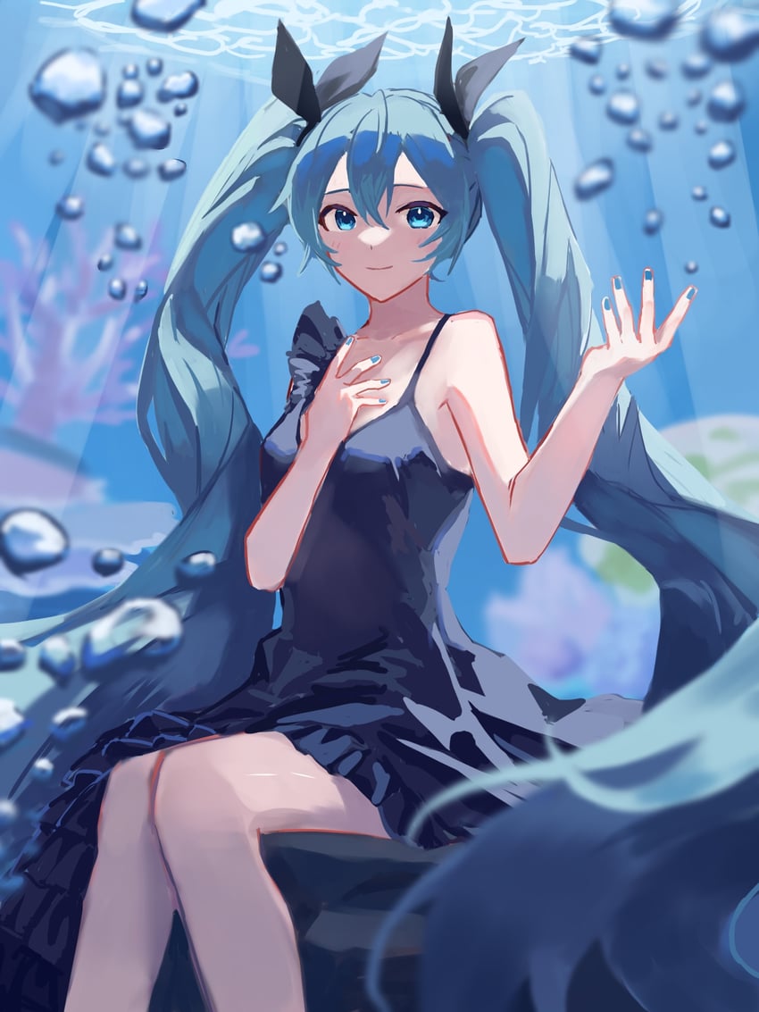 hatsune miku (vocaloid and 1 more) drawn by 6o2_(rokumaruni)