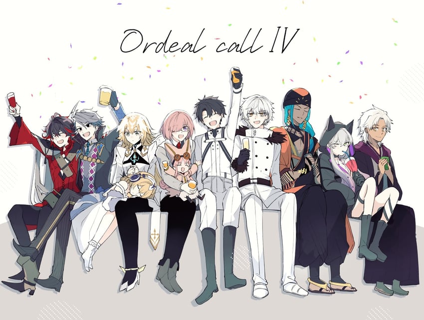 mash kyrielight, fujimaru ritsuka, jeanne d'arc, lilith, kadoc zemlupus, and 6 more (fate and 1 more) drawn by sekken88