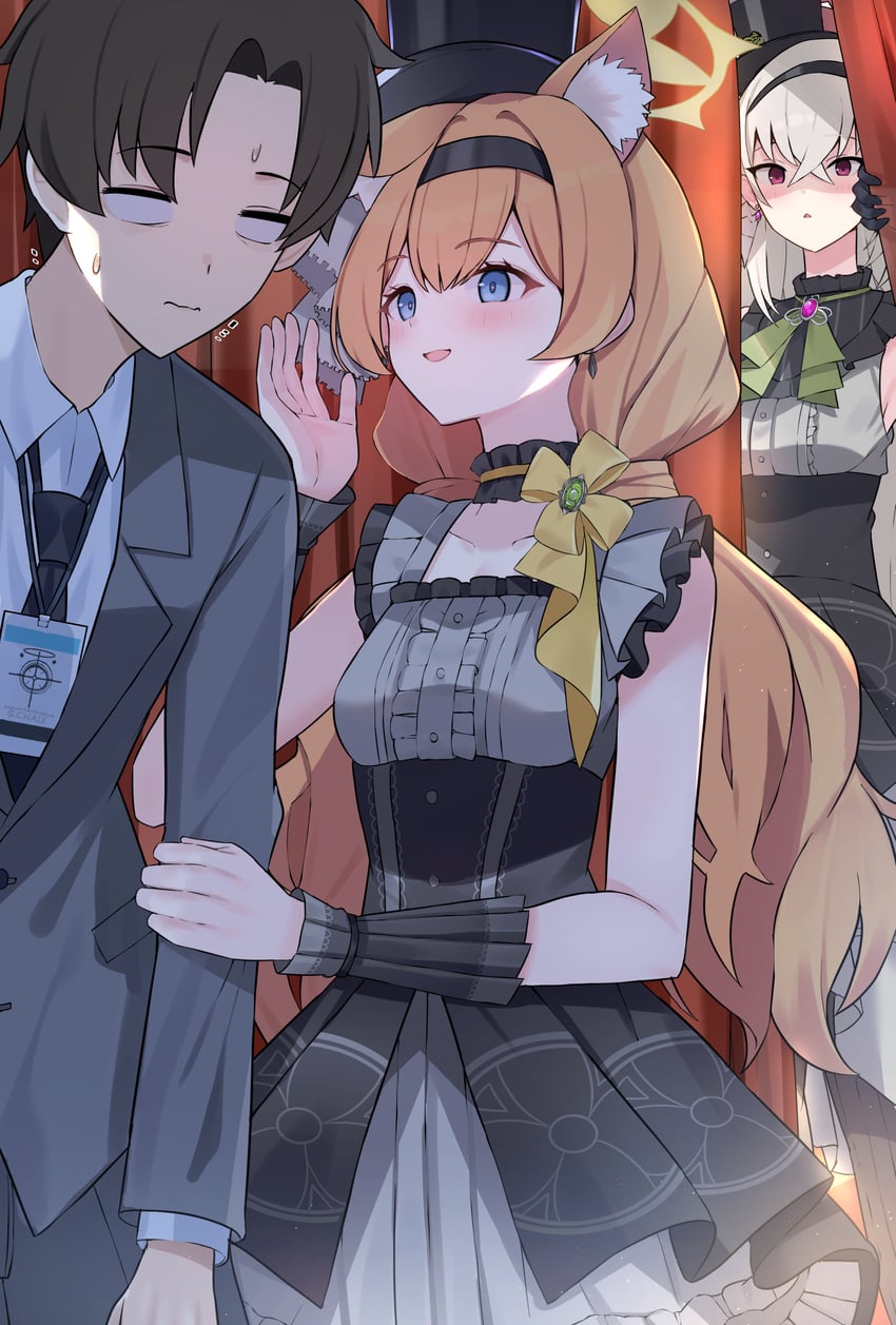 sensei, mari, and sakurako (blue archive and 1 more) drawn by mi_taro333