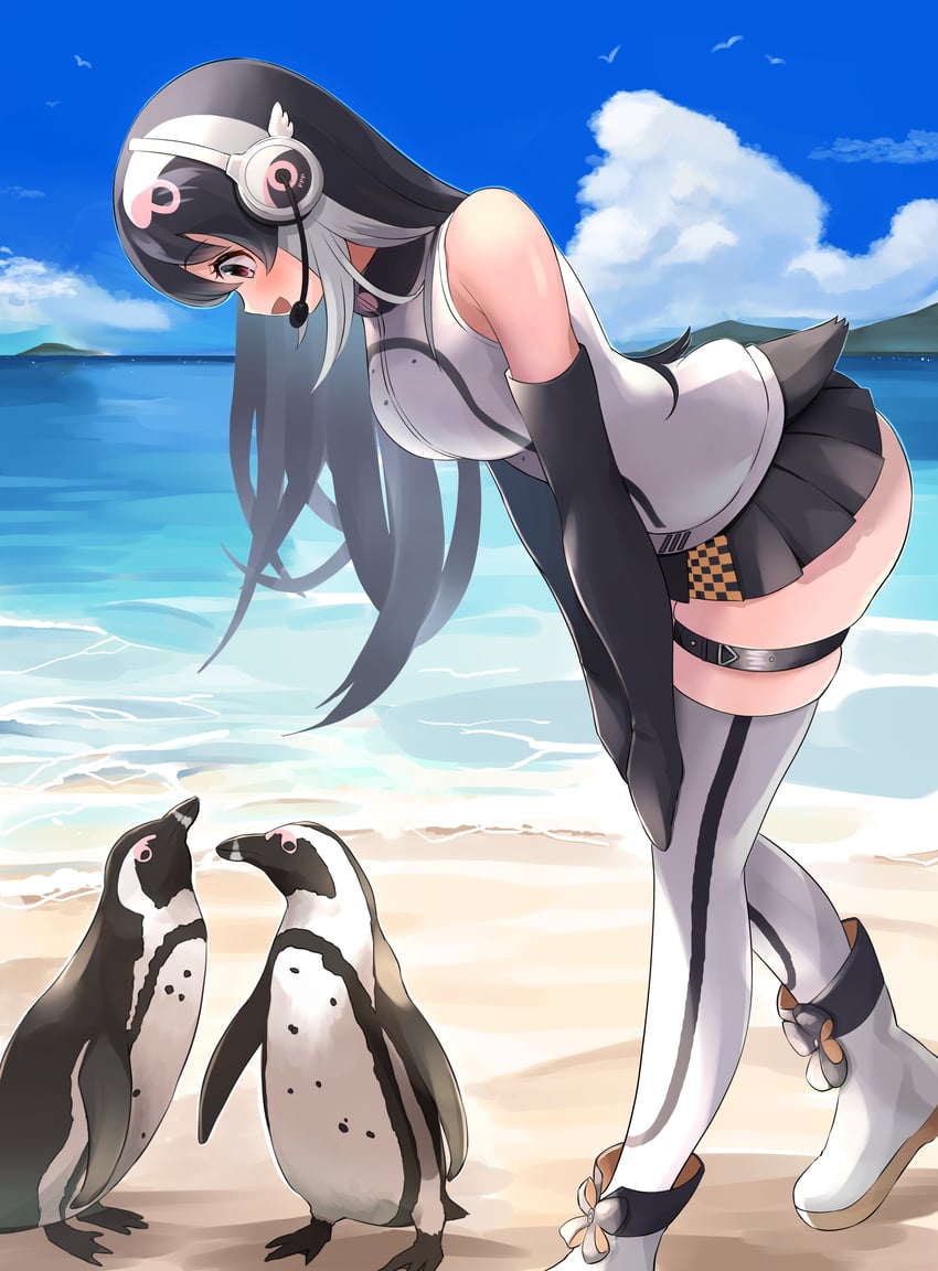 african penguin (kemono friends and 1 more) drawn by mappuri