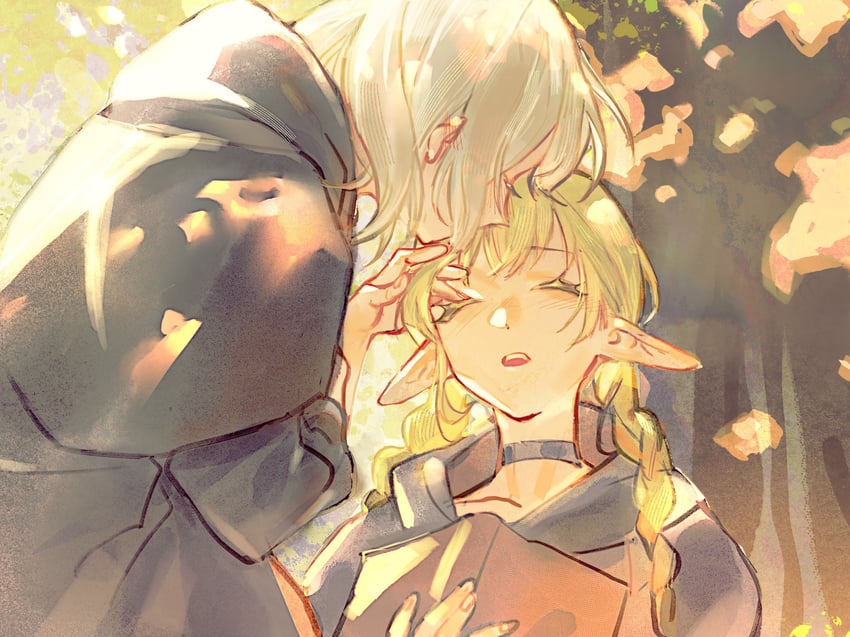 marcille donato and falin touden (dungeon meshi) drawn by lccc