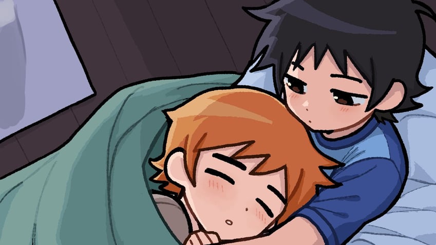 scott pilgrim and wallace wells (scott pilgrim and 1 more) drawn by re_adamator