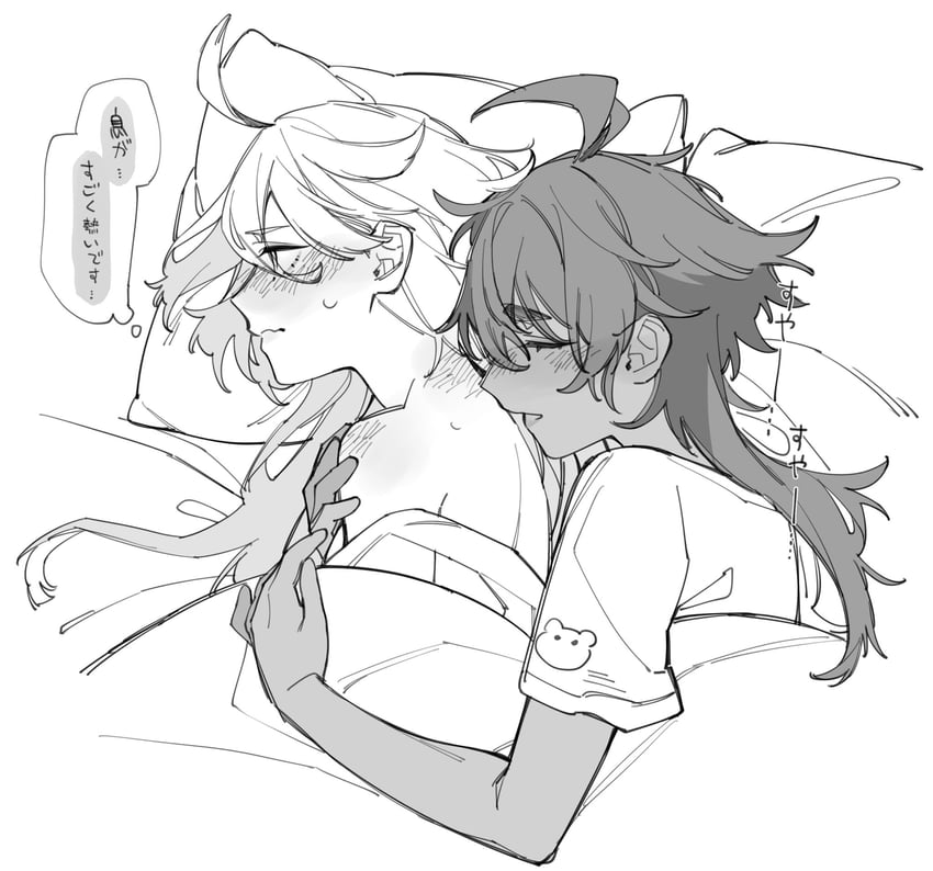 suletta mercury and miorine rembran (gundam and 1 more) drawn by zhuotian