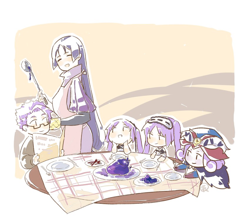 minamoto no raikou, euryale, stheno, lancelot, and mephistopheles (fate and 1 more) drawn by isaac_bou