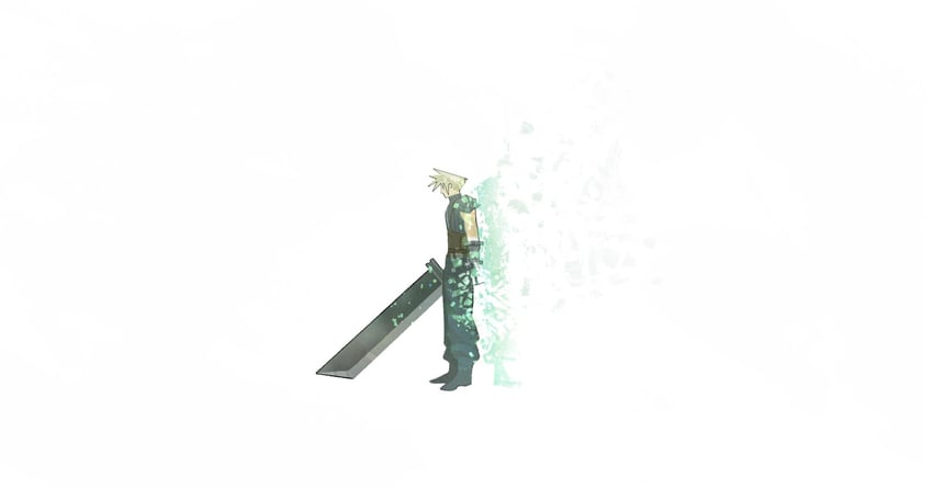 cloud strife and aerith gainsborough (final fantasy and 3 more) drawn by lentymet