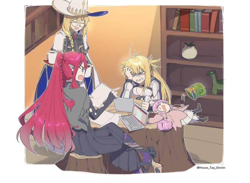 artoria pendragon, baobhan sith, artoria caster, aesc, and habetrot (fate and 1 more) drawn by house_tag_denim
