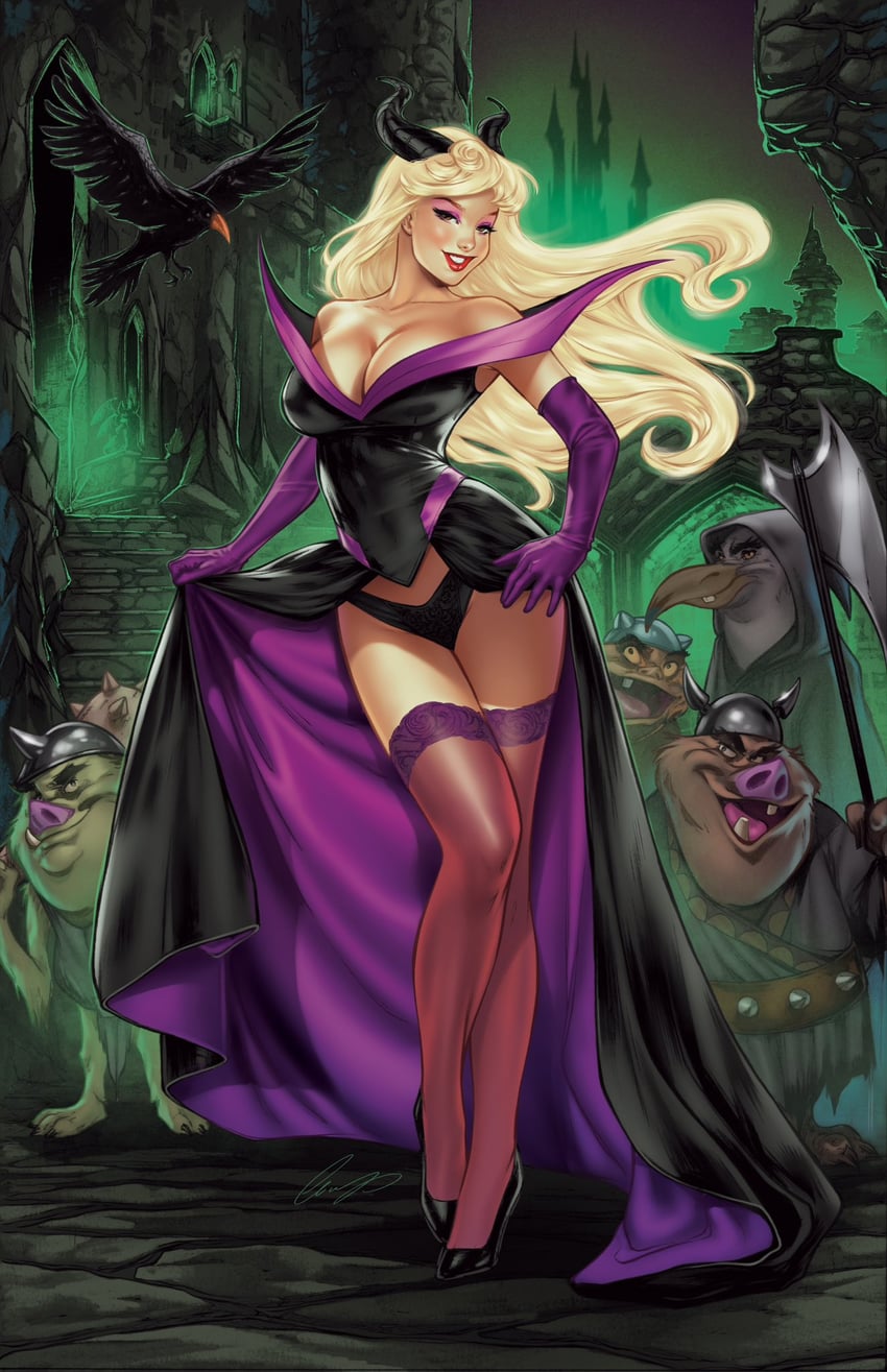aurora and maleficent (sleeping beauty) drawn by elias_chatzoudis