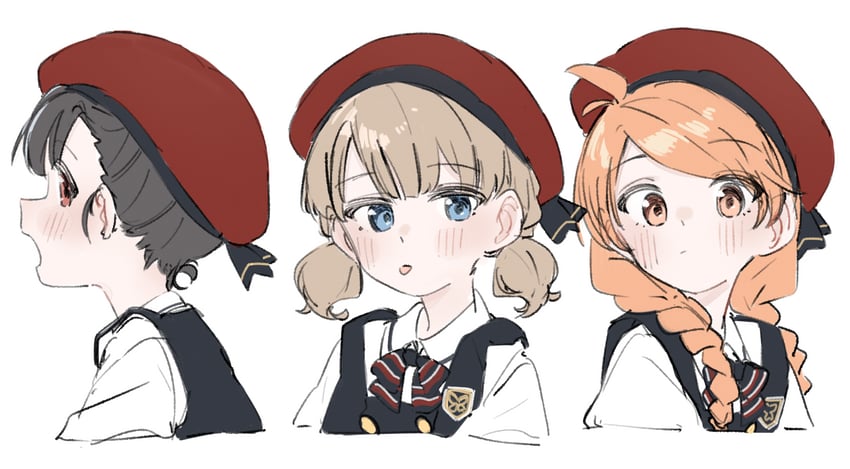 suou momoko, nakatani iku, and ogami tamaki (idolmaster and 2 more) drawn by meeeeeeco359