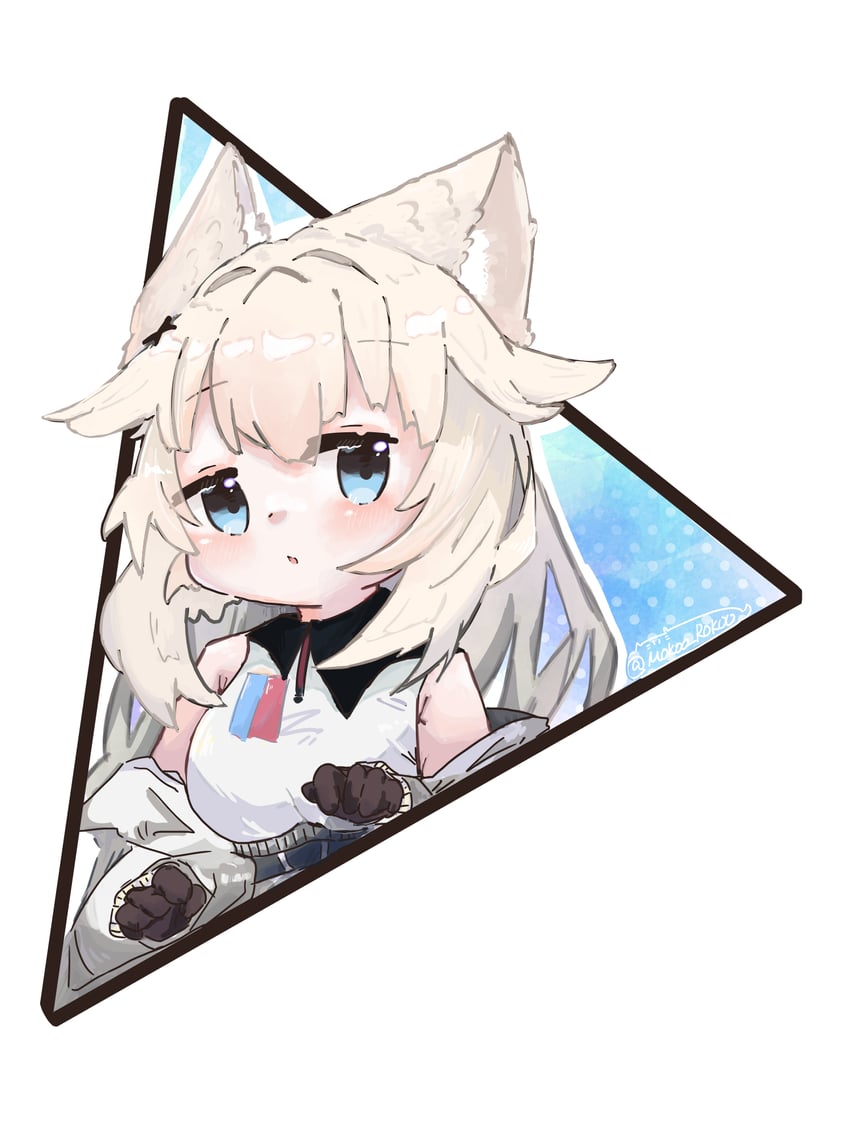 perlica (arknights and 1 more) drawn by mokoo_rokoo