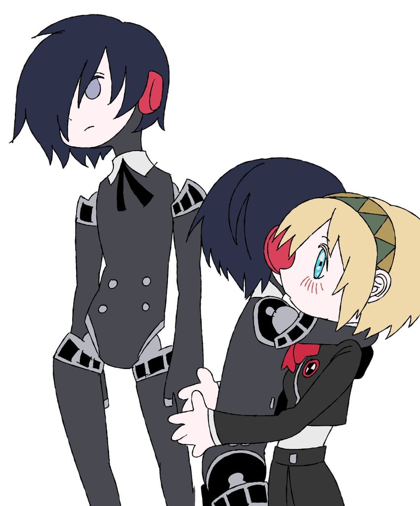yuuki makoto and aigis (persona and 1 more) drawn by jukgidoraon